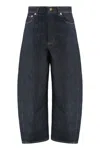 Givenchy Cocoon Cropped Jeans In Blue