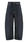 Givenchy Cocoon Cropped Jeans In Blue