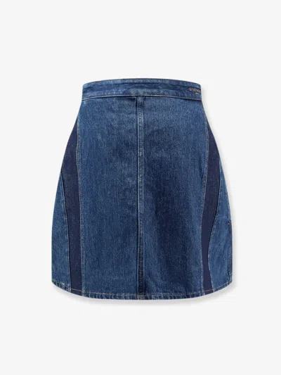 Givenchy Cocoon Denim Blue Mini Skirt