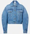 Givenchy Puffed-sleeve Denim Jacket In Blue