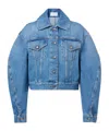 Givenchy Womens Medium Blue Cropped Denim Jacket In Blue
