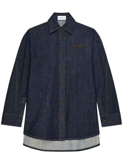 Givenchy Cocoon Denim Overshirt Clothing In Blue