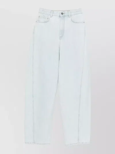 Givenchy Cocoon Denim Trousers Wide Leg Cut In Blue