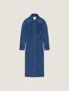 Givenchy Cocoon Dress In Medium Blue Denim In Blue