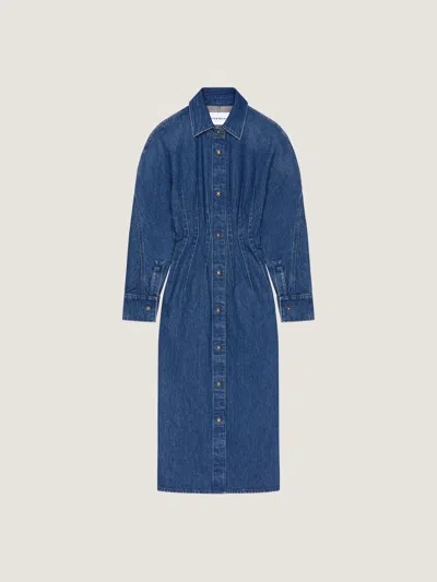 Givenchy Cocoon Dress In Medium Blue Denim