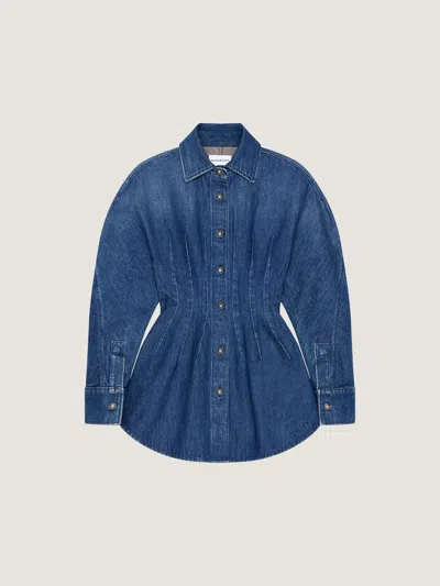 Givenchy Cocoon Dress In Medium Blue Denim