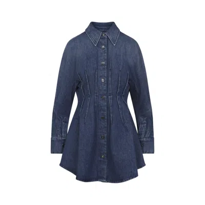 Givenchy Cocoon Dress In Medium Blue Denim