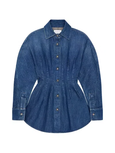 Givenchy Cocoon Dress In Medium Blue Denim