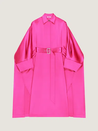 Givenchy Cocoon Dress In Satin In Pink