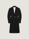 Givenchy Cocoon Fitted Coat In Wool In Black