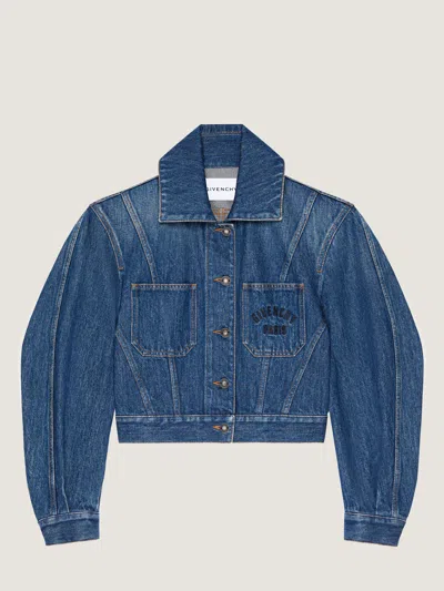 GIVENCHY COCOON JACKET IN MEDIUM BLUE DENIM