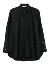 Givenchy Cocoon Long-sleeve Button-down Shirt In Black