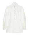 Givenchy Cocoon Mini Dress In White Denim In White
