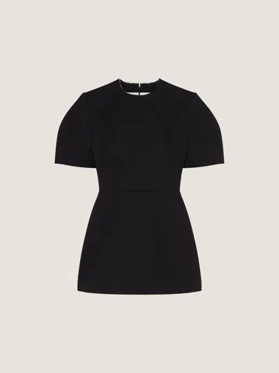 Givenchy Cocoon Mini Dress In Wool In Black