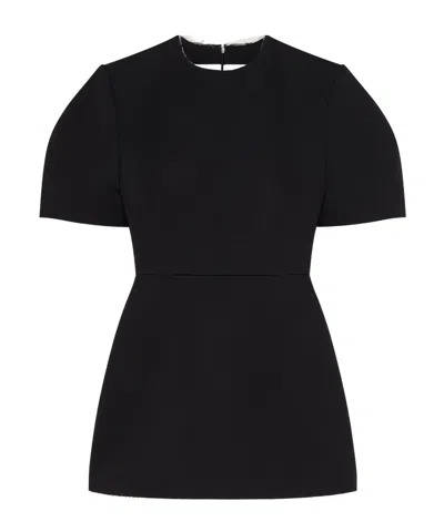 Givenchy Cocoon Mini Dress In Wool In Black