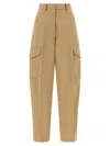 Givenchy Womens Beige Cocoon Straight-leg Cotton-wool Blend Trousers In Neutral