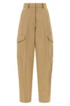 Givenchy Womens Beige Cocoon Straight-leg Cotton-wool Blend Trousers In Sand