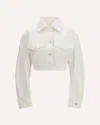 Givenchy Cocoon Reversed-effect Raw Denim Jacket In White