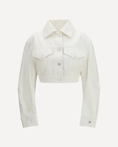 Givenchy Cocoon Reversed-effect Raw Denim Jacket In White