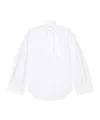 Givenchy Bow Neck Cotton-poplin Button-down Shirt In White