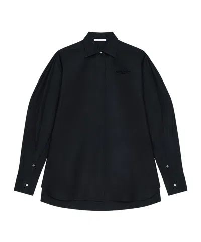 GIVENCHY COCOON SHIRT IN POPLIN WITH GIVENCHY EMBROIDERY