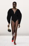 Givenchy Cocoon-sleeve Knit Bodysuit In Black