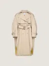 Givenchy Cocoon Trench In Cotton In Neutral
