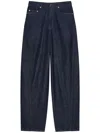 Givenchy Denim Trousers Wide-leg Contrast Stitching In Blue