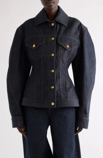 GIVENCHY GIVENCHY COCOON WAISTED DENIM JACKET