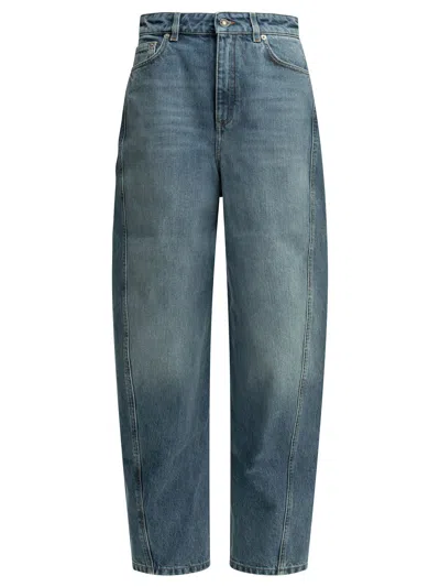 Givenchy Cocoon Wide-leg Jeans With Sculpted Curved Seams In Light Blue