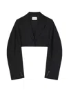 Givenchy Cocoon-sleeve Crop Jacket In Black