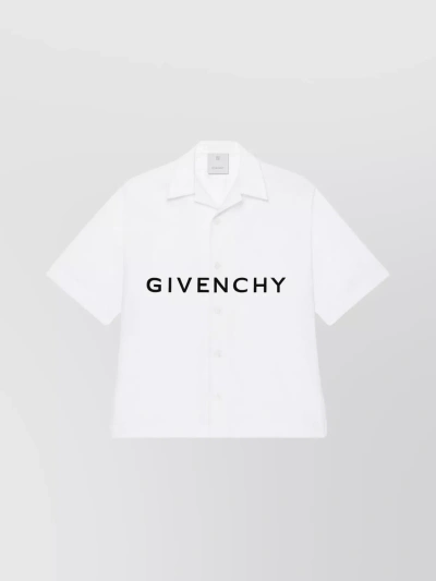 Givenchy Logo Cotton Shirt In White
