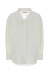 Givenchy Wide Collar Long Sleeve Shirt In White