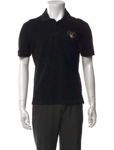Pre-owned Givenchy Collar Short Sleeve Polo Shirt In Black