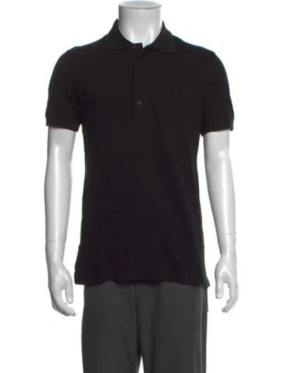Pre-owned Givenchy Collar Short Sleeve Polo Shirt In Black