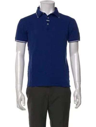 Pre-owned Givenchy Collar Short Sleeve Polo Shirt In Blue
