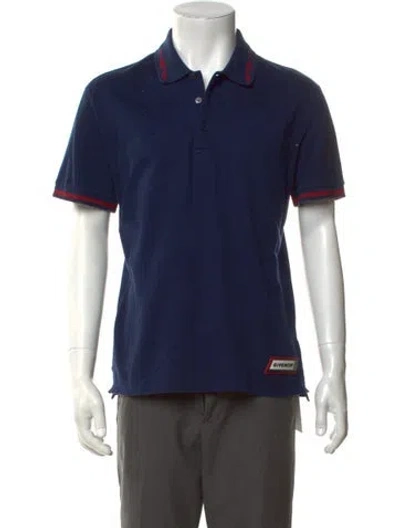 Pre-owned Givenchy Collar Short Sleeve Polo Shirt In Blue