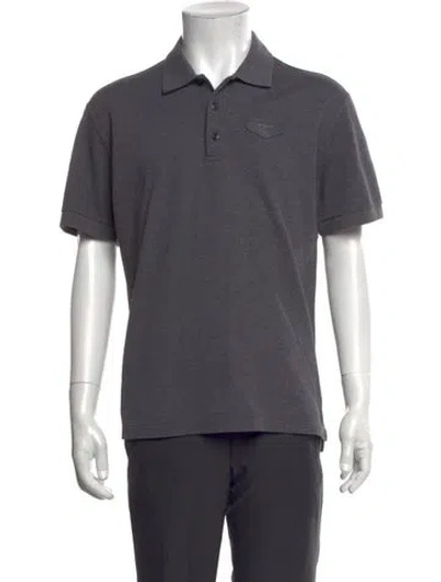 Pre-owned Givenchy Collar Short Sleeve Polo Shirt In Grey