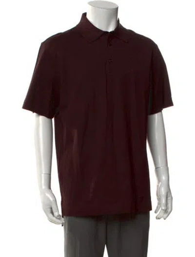 Pre-owned Givenchy Collar Short Sleeve Polo Shirt W/ Tags In Burgundy