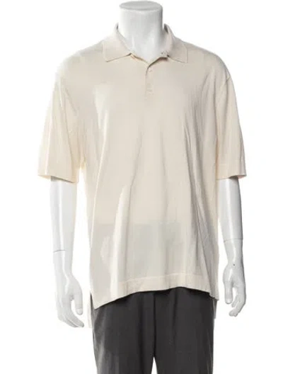 Pre-owned Givenchy Collar Short Sleeve Polo Shirt In Yellow