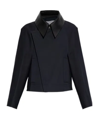 Givenchy Collared Long-sleeved Casual Jacket In Black