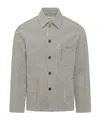 Givenchy Collared Long-sleeved Casual Jacket In Gray