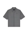 Givenchy Zipped Shirt In Wool With 4g Detail In Gray