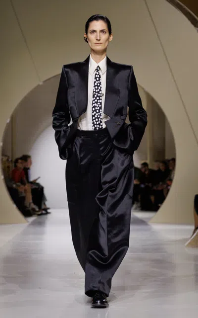 Givenchy Collared Silk Shirt In Black