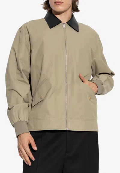 Givenchy Collared Utility Jacket In Green