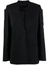 Givenchy Collarless Single-breasted Jacket In Black