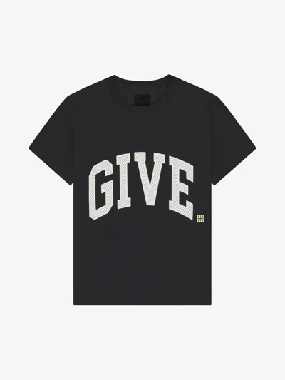 Givenchy College Boxy Fit T-shirt In Cotton In Black