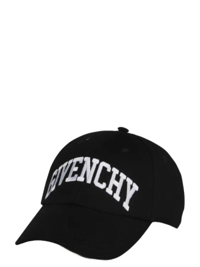 Givenchy Logo印花棒球帽 In Black