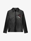 Givenchy Long-sleeved Leather Jacket In Black