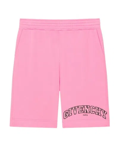 Givenchy College Plush Shorts In Pink